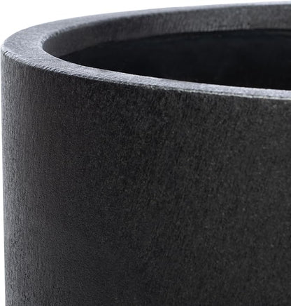 SAFAVIEH Outdoor Collection Jesper Natural/Black Concrete Planter