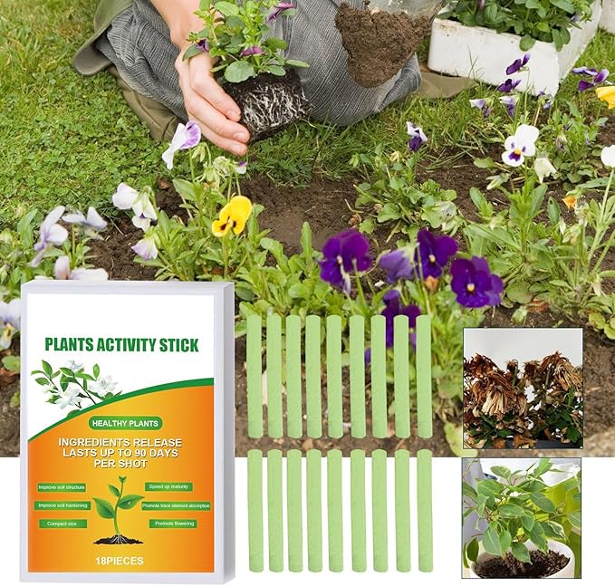 REDYY 18/36Pcs Plant Fertilizers Bar Indoor Plant Food Spikes Fertilizers Sticks Outdoor Plant Nutrition Bar Growth Reduce Waste of Nutrients, 2 sets