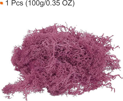 MECCANIXITY 3.5 OZ Moss Fake Craft Moss Artificial Moss Natural Preserved Moss for Craft Arts Floral DIY Project Wall Wedding Garden Patio Table Terrariums Decoration(Rose Red)