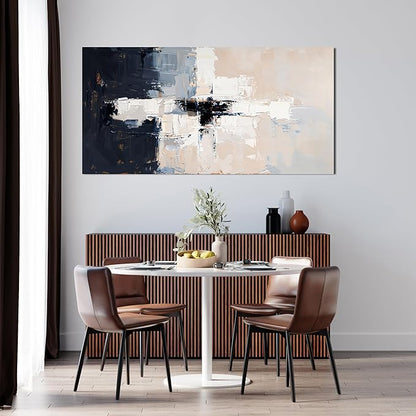 Abstract Wall Art Decor Wall Art Pictures for Living Room Abstract Canvas Art Wall Decor Modern White Wall Art Prints Artwork for Walls Black and White Wall Art Decorations Home Office Decor 20" X 40"