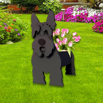 Scottish Terrier Dog Planter Plant Pots,Cute Dog Flower Planter,Gifts for Pet Lovers,Unique Animal Plant Pots,Office,Indoor Outdoor Garden Decor(9.45 * 6.61 * 13.39in)