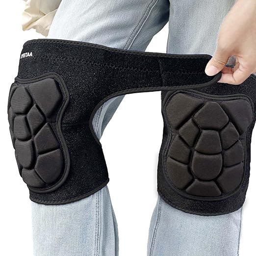 Knee Pads for Gardening Men Women, Soft Knee Pad for Cleaning, Flooring, Weeding, Waterproof Non-Slip Kneepads with Thick EVA Foam Padding for Mechanic, Concrete Workers for Christmas, Black XL (1 Pair)
