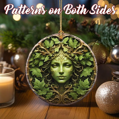 Christmas Ornaments, Dodosky 2.8in Ceramic Plant Ornament, Xmas Decor, Christmas Tree Ornaments, Xmas Decorations for Tree, Holiday Ornament, Gifts for Plant Lovers, Gifts for Women, Gardener