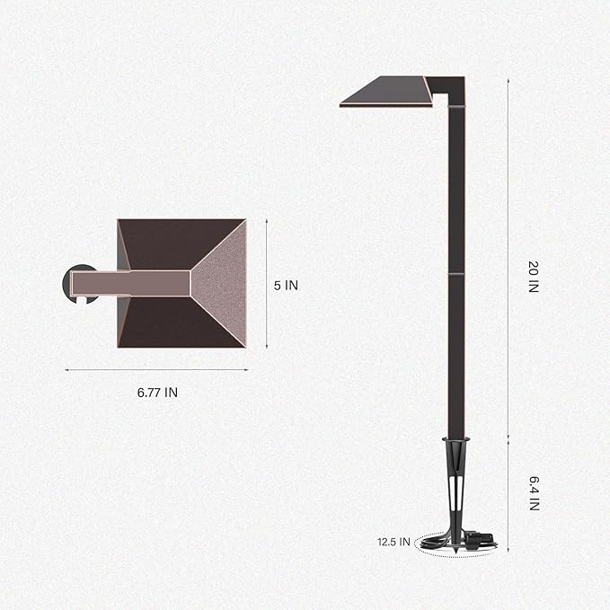 GOODSMANN Low Voltage Landscape Lights Landscape Lighting Pathway Light Wired Outdoor Walkway Lights 0.7W LED 100 Lumen Oil Rubbed Bronze Finish Warm White with Cable Connectors Metal Stakes