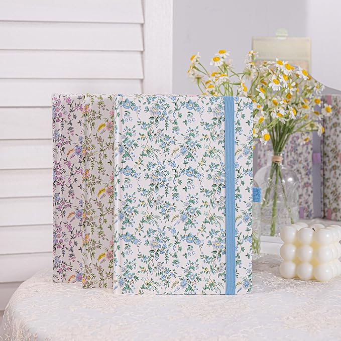 TIEFOSSI Dotted Journal Notebook for Women, A5 Dotted Grid Notebook for Writing, 190 Numbered Pages, 160 GSM Thick Paper, Travel Daily Journal, for Work Home School, Note Taking, Business, 8.4 X 5.8 In