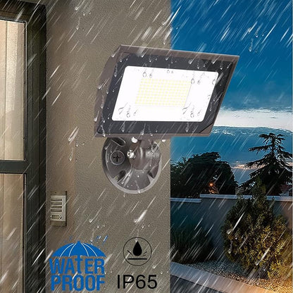 50W Outdoor LED Flood Light With 1/2" Knuckle Mount (Plate Included), 5000K Daylight 6000LM 120V, UL Waterproof LED Security FLood Lighting for Wall Wash /Sign/Flagpole/Tree/Yards/Advertising Boards