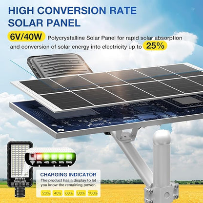 12000W Solar Street Lights Outdoor - 6500K Commercial Parking Lot Dusk to Dawn, Heavy Duty Split Type Solar Lights Outdoor Waterproof with Remote Control for Driveway, Outside(2Pack)