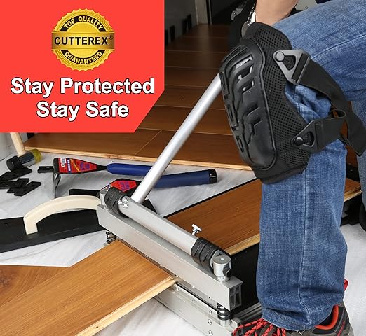 FLAT Knee Pads for All Kneeling Works, Professional Knee Cushions, Heavy Duty and Protection Design Knee Pad for Flooring, Gardening, Comfortable and Durable, Anti-Skid and Adjustable Clips