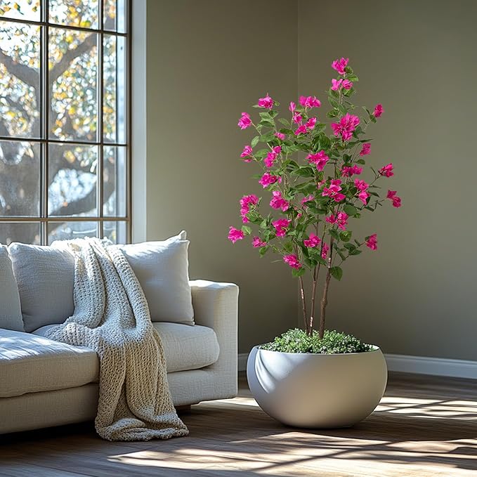 Fake Tree Bougainvillea Artificial 5 Feet Tall Fake Plant Faux Trees Indoor Faux Bougainvillea Artificial Trees Tall Artificial Plants Indoor Applies to Indoor Home Decor Office Hotel Decor