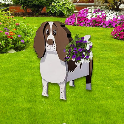 English Springer Spaniel Dog Planter Plant Pots,Cute Dog Flower Planter,Gifts for Pet Lovers,Unique Animal Plant Pots,Office,Indoor Outdoor Garden Decor