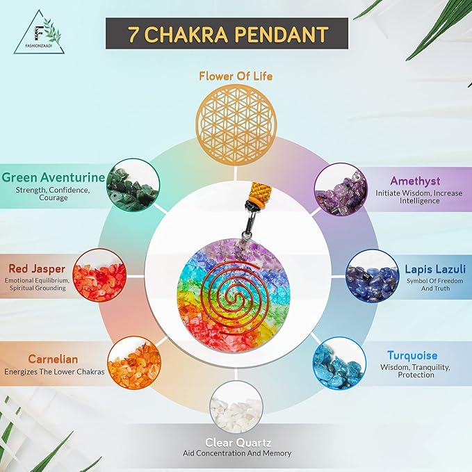 FASHIONZAADI 7 Chakra Crystal Tree Life Feng Shui Tree Sister's Birthday Office Gift Energy Crystals Spiritual Gifts