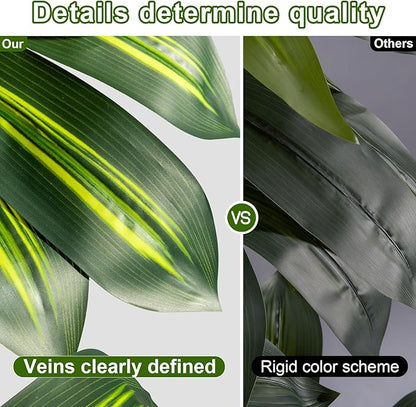 Artificial Trees Large Tall Fake Tree Fiddle Leaf fig Indoor Outdoor Realistic Big Faux Patio Plants Floor Dracaena Decorative for Home Living Room Office Bedroom Porch Outside Patio para decoracion