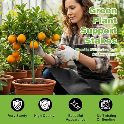 5Pcs Stackable Plant Support Stakes, Plant Stakes for Indoor and Outdoor, Plants Sticks for Vine Training Stem Stabilization, Stem Holder Structures Frame Moss Pole for Support Tall Potted Plants