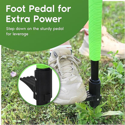 Garden Guru Stand Up Weeder Weed Puller Tool – Long Handle up to 45-Inch – Heavy Duty 3 Claw Weeder with Foot Pedal – No Bending or Kneeling – Great for Dandelions, Thistle, Grass (2 Pack)