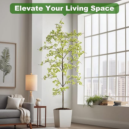 8FT Artificial Black Olive Tree Artificial Olive Plants, Tall Faux Olive Tree Faux Silk Plant Fake Plant Ultra-Realistic Silk Leaves & Natural Trunk Indoor Outdoor Use