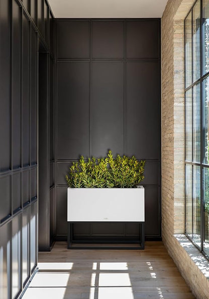 Veradek Block Series Raised Long Box Planter for Patio & Garden | Durable All-Weather Use with Aluminum Stand | Modern Décor for Herbs, Flowers