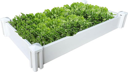 4' x 2' Vinyl Raised Garden Bed Screwless Planter Box for Gardening (1 PK)