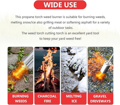 Weed Torch Propane Burner with High Output, Propane Torch Weed Burner with Igniter,Weed Torch for Outdoor Weeding (Black Only Torch)