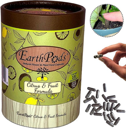 EarthPods® Organic Fruit Tree & Citrus Fertilizer Spikes – 100 Plant Food Capsules - Made in USA