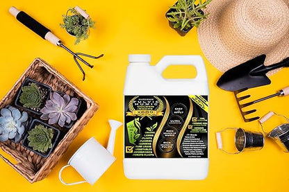 Humic Acid & Fulvic Acid Liquid Concentrate - 10,000 sq ft - Organic Plant Food Enhancer for Lawn, Plants, Turf Grass & Garden Soil