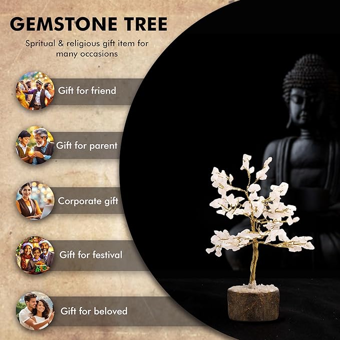 Crystal Tree for Home Decorations Crystals and Healing Stones Witchy Room Crystal Decor Tree Crystal Gifts Gem Tree Christmas Tree Stands for Real Tree (150 Beads)