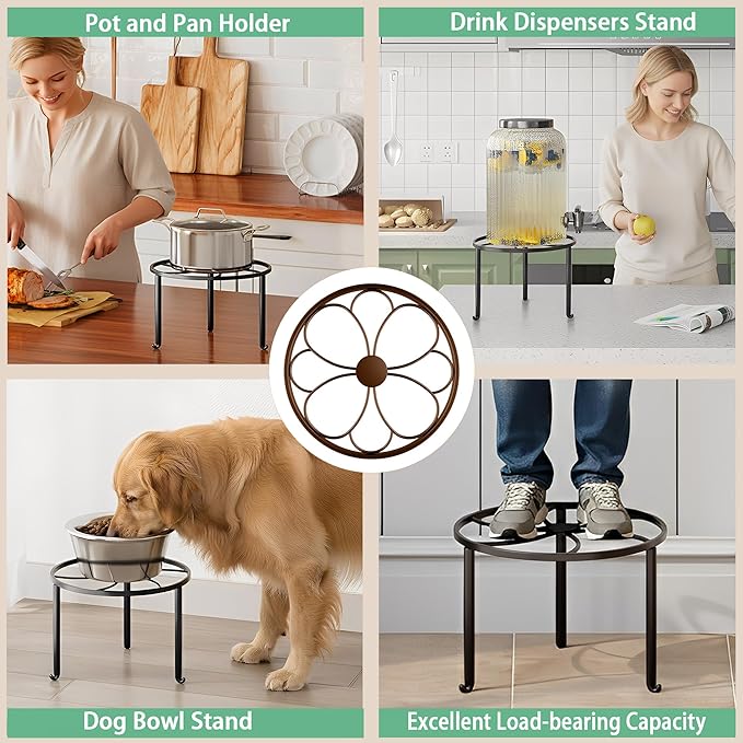 5 Pack Short Plant Stand 5 Pack Heavy Duty Flower Pot Stand Holder for Multiple Plants,Potted Plant Holder for Indoor Outdoor,Anti-rust Metal Plant Pot Shelf