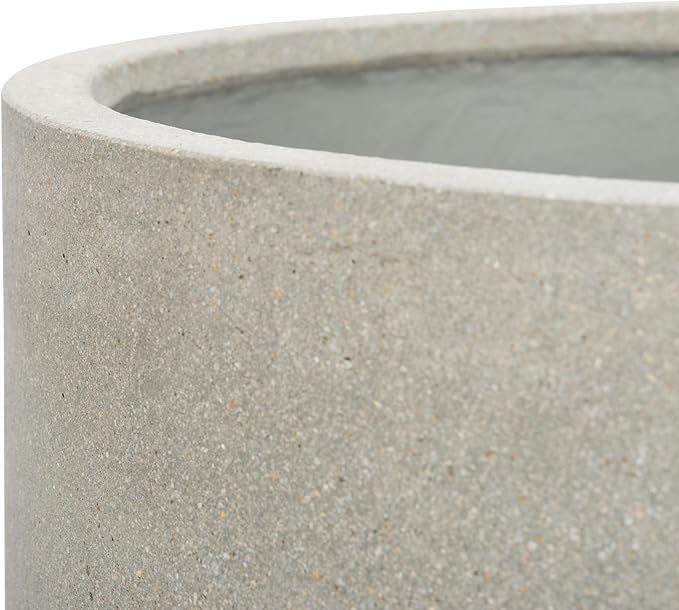 SAFAVIEH Outdoor Collection Jesper Natural/Light Grey Concrete Planter
