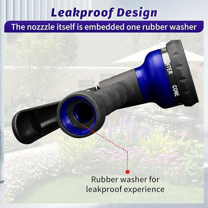 AUTOMAN Garden Hose Nozzle, 2 Pack Water Sprayer Nozzle with 7 Adjustable Watering Patterns,Slip Resistant Nozzle for Plants,Lawn,Washing Cars,Window Cleaning,Showering Pets & Outdoor Fun