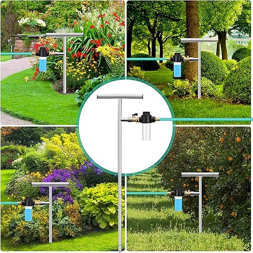 Complete Root Watering Set Stainless Steel Irrigation Spikes Fertilizers Bottle Brass Valves for Shrub Fruit Trees Heavy Duty Root Irrigation Tool