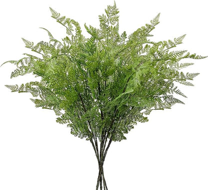 Briful 30" Artificial Boston Fern Plants Bushes Fake Shrubs Bush Greenery Plants Faux Fern Plant Large for Outdoors UV Resistant Garden Plants or Home Office Desk Indoor Decor 6pcs
