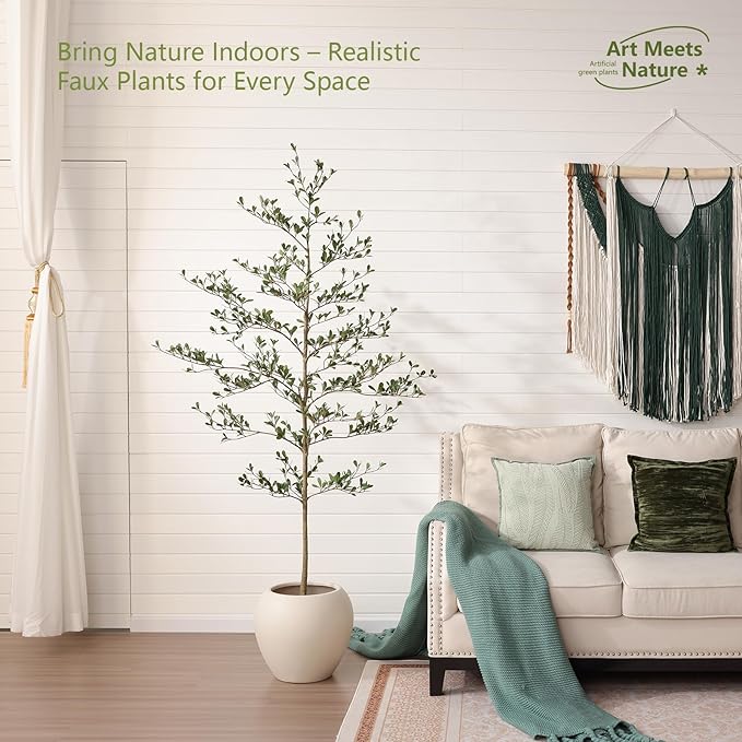 Artificial Black Olive Tree 6ft - Shady Lady UV Resistant Faux Olive Trees Indoor Outdoor Decor - Modern Aesthetic Tall Fake Plants with Pot for Home Office Living Room Patio Floor, VN140