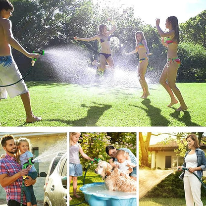 200 ft Garden Expandable Hoses - New Upgrated 2025 Flexible Water Hose - Kink-less Car Wash Pipes with Solid Brass Connector, Leakproof Lightweight Expanding Hoses for Yard,Outdoor