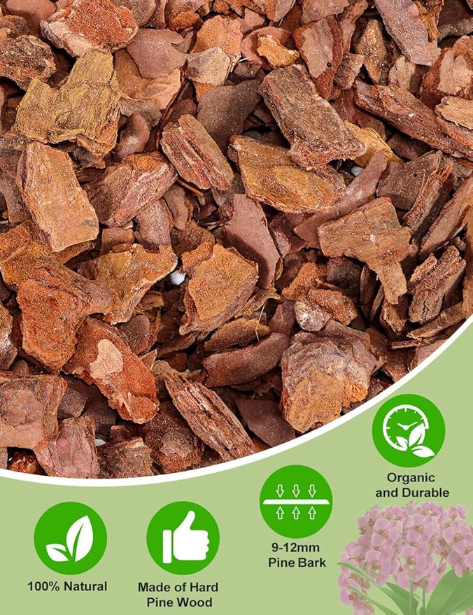 TOYPOPOR Orchid Potting Mix, (10 Quarts)Orchid Bark With Perlite, Potting Soil Medium for Plant Indoor, Pine Bark Wood Chip for Houseplant Fast Drainage, Water Retention, Air Flow and Root Ventilation