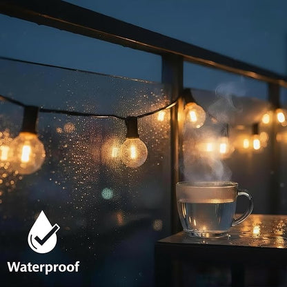 RTTY 100FT All-Purpose Outdoor String Lights with 50 G40 Bulbs - Versatile for Patio & Deck Lighting, Backyard Gatherings, Poolside Evenings, and Intimate Wedding Decor