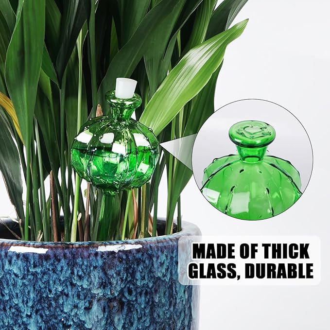 Self Watering Planter Insert. Plant Watering Devices. Plant Watering Bulbs. 3-PCS Plant Watering Globes. Cactus Shape Self Watering Globes