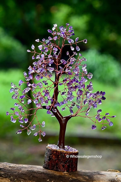 Amethyst Crystal Tree with Copper Wire – Handcrafted Gemstone Bonsai for Positive Energy, Healing & Elegant Home Decor
