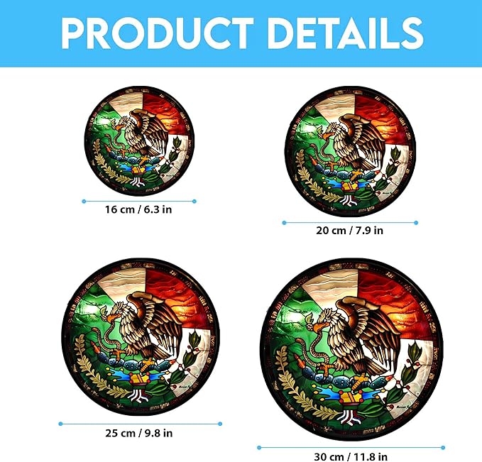 Customized Mexico Suncatcher Stained Glass Window Hangings Sun Catchers Colorful Ornament Gifts for Women Mom Wife Halloween Christmas Housewarming