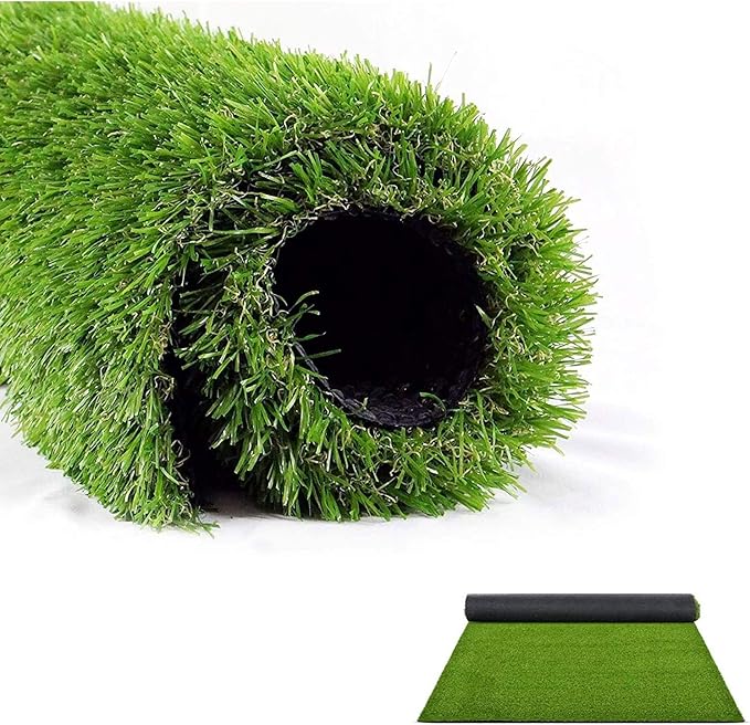 LITA 7ft x 13ft Realistic Deluxe Artificial Grass Synthetic Thick Lawn Turf Carpet Perfect for Indoor/Outdoor Landscape, 7'X13', Green