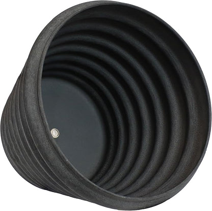 Sunnydaze Molly 12.5" Metal Outdoor Plant Pot Set with Drainage Holes and Rubber Plugs - Matte Gray - Set of 2