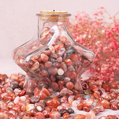 Polished Carnelian Crystal Stone Set - 72 Pcs, 0.5" 10 oz Handpicked Tumbled Gemstones Rocks Quartz, Pebbles for Reiki, Chakra, Healing, Home Decor, 0.5" - 10 oz Mahogany Obsidian