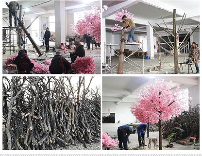 Cherry Blossom Tree Wishing Tree Handmade Shopping Wedding Party Indoor and Outdoor Decoration Artificial Cherry Blossom Tree (3.9ftx2.3ft)
