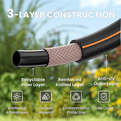 Giraffe Tools Leader Hose 2ft x 5/8", 24INCH Short Water Hose for Hose Reel Connecting 3/4 inch GHT Connector, Lightweight, Flexible with Female Female Fittings