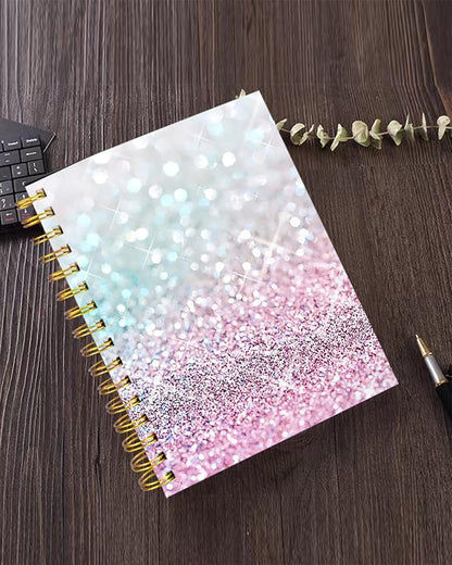 iampanda Spiral Journal Notebook,Strong TwinWire Binding with Premium Paper for Girl Women,Fashion Luxury 60 Sheets A5 College Ruled NotebookJournal,Perfect for School Office Home Gifts,Pink