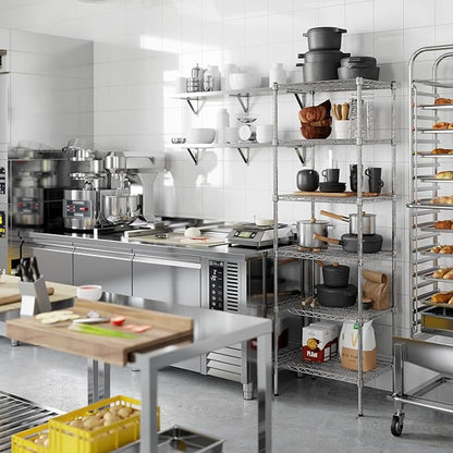 18" Deep x 24" Wide x 74" Height Wire Shelving Kit | 6-Tier | NSF Commercial Storage Rack Unit