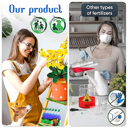 All-Purpose Liquid Plant Food Fertilizer | Easy Use No-Mix Spikes for Indoor House Plants & Outdoor Flowers | Bloom Booster Nutrient Solution for Vibrant Growth & Strong Roots | Made in The USA