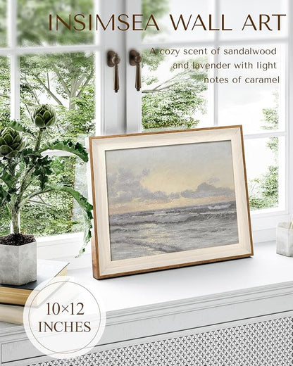 InSimSea Framed Canvas Wall Art of Coastal Sailboat - Art Work for Wall Decor Paintings, Framed Canvas Art Wall Decor, Artwork Painting Living Room Bathroom Pictures Home Decor 10x12In