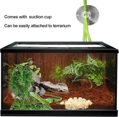 kathson 8 PCS Reptile Vines Plants Flexible Bendable Jungle Climbing Vine Terrarium Plastic Plant Leaves Pet Tank Habitat Decor for Bearded Dragons Lizards Geckos Snakes Frogs and More Reptiles