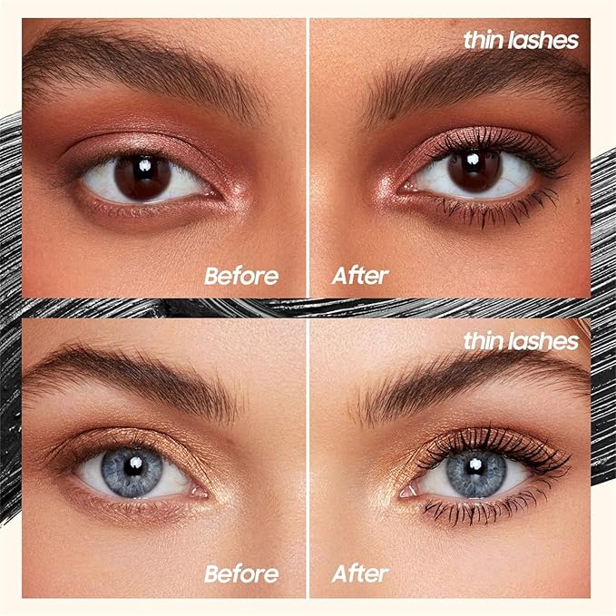 New Liquid Mascara Black, Lash Extensions and Waterproof Mascara Volumizing & Lengthening, Curling Eyelashes and Fast Dry, Exquisitely Full, Create Charming Eye Makeup