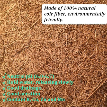 2PCS Round Replacement Coco Liner for Hanging Basket, 12 inch Coconut Fiber Plant Basket Liner for Garden Planter Flower Pot (12 inch Round)