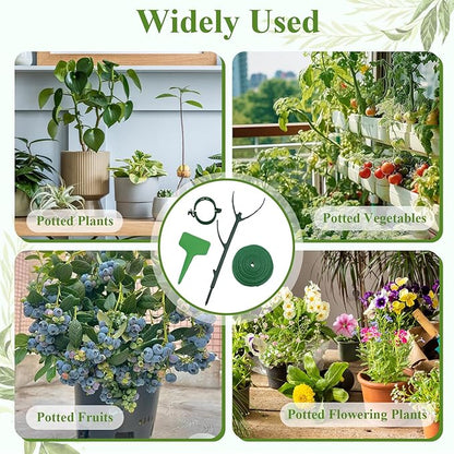 21PCS Stackable Monstera Plant Support Stakes for Indoor & Outdoor Plants, Includes Clips, Tags, Suitable for Supporting Monstera and Climbing Plants,for Vine Climbing and Stem Stabilization
